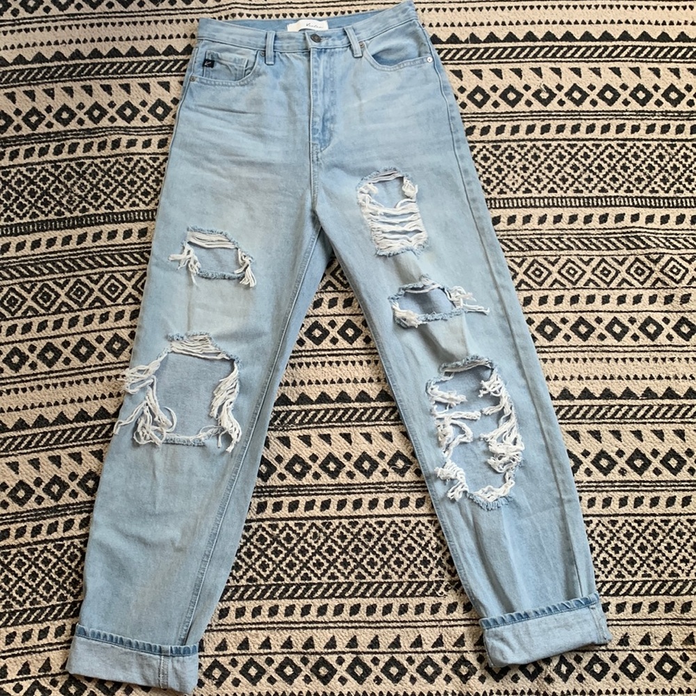 KanCan ripped baggy denim